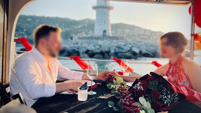 marriage organisation on yacht konakli