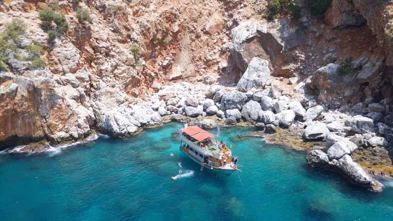 alanya castle diving from konakli